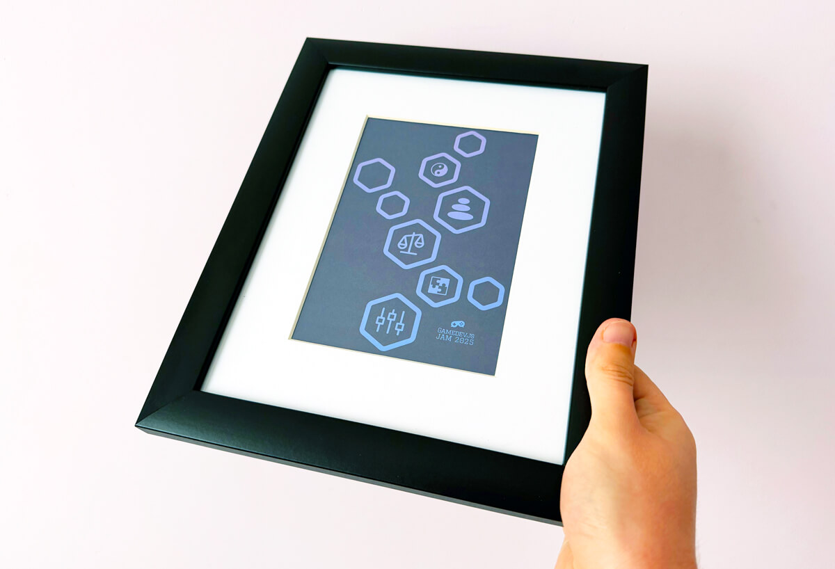 End3r's Corner - Framed Print - Gamedev.js Jam 2025 theme Balance