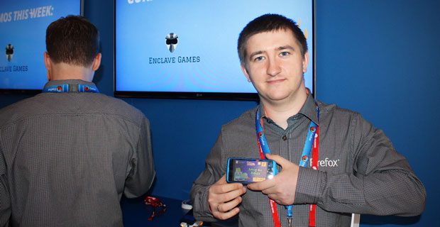 Andrzej Mazur at MWC in Barcelona